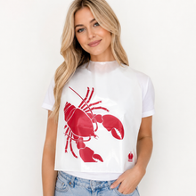 Load image into Gallery viewer, 16x21 Poly Disposable Bibs in Lobster Print
