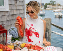 Load image into Gallery viewer, 16x21 Poly Disposable Bibs in Lobster Print