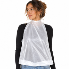 Load image into Gallery viewer, 17x23+3 Poly Disposable Bibs