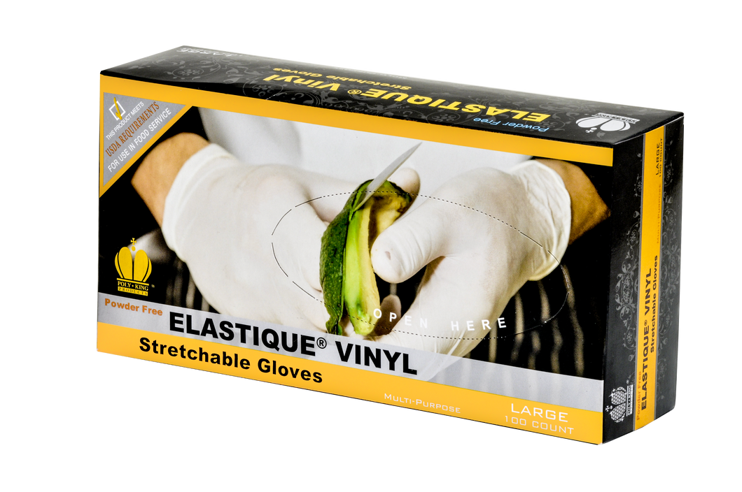 Powder-Free Elastique Vinyl Gloves