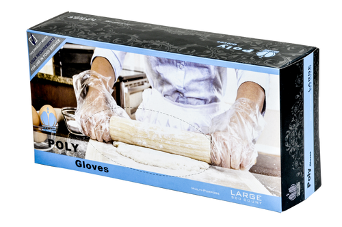Poly Disposable Gloves in 500 ct. Dispenser