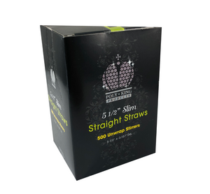 5.5" Slim Straight Straws, Unwrapped