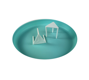 Polypropelyne Pizza Stands, Triangle in White