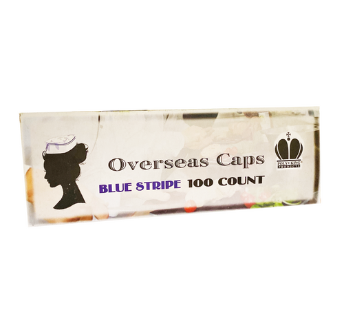 Paper Overseas Caps with Blue Stripe