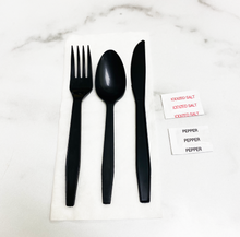 Load image into Gallery viewer, Poly King® MK28 Fork/Knife/Spoon/Napkin/Salt/Pepper Polypropylene 250 Count